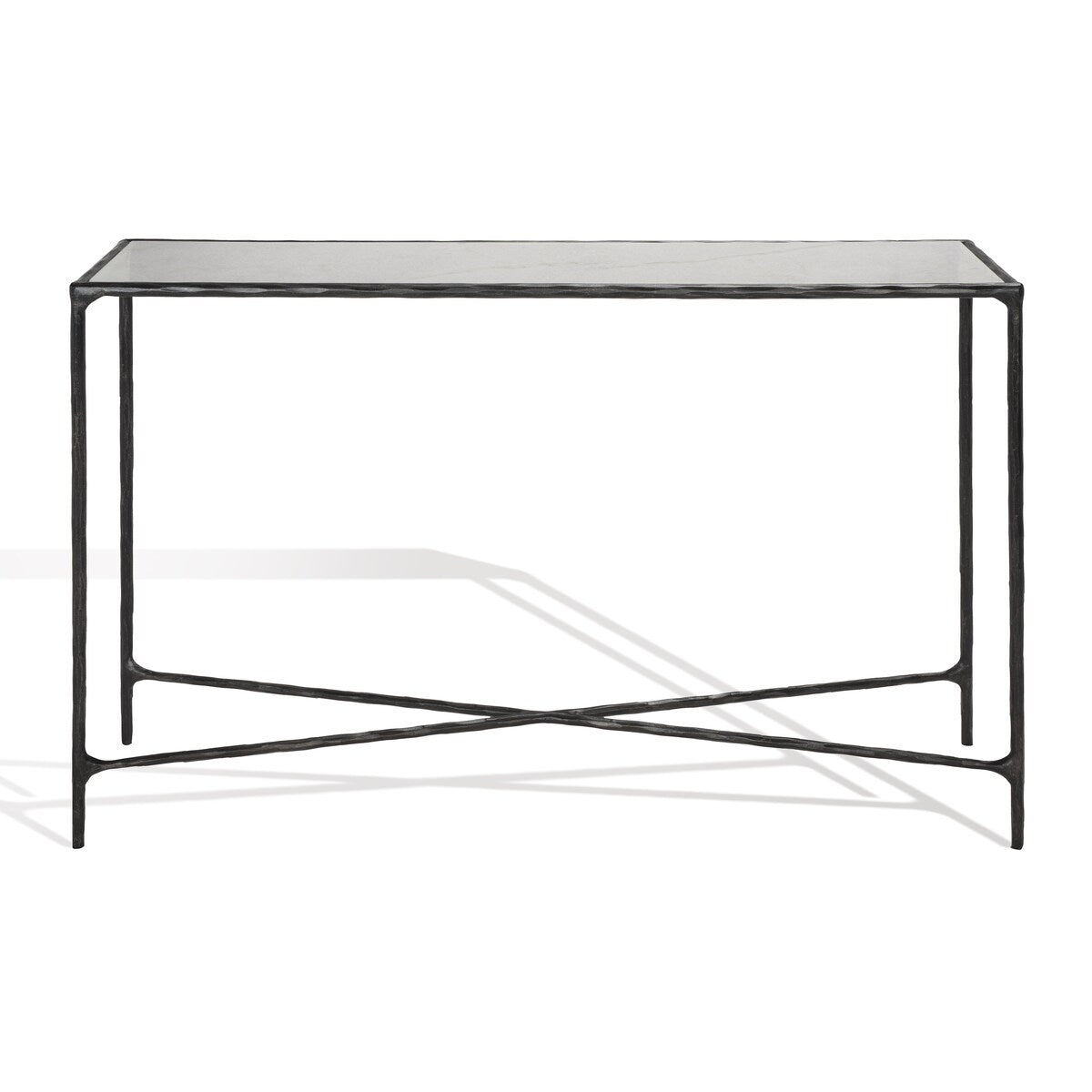 SAFAVIEH Couture Dorotea Forged Metal Rectangle Console Table - 48" W x 12" L x 30" H - 48Wx12Dx30H