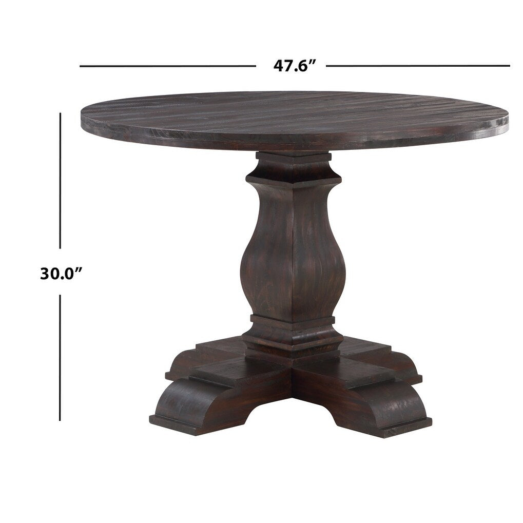 SAFAVIEH Couture Dotchka Round Wood Dining Table - 47.63" W x 47.63" L x 30" H - 48Wx48Dx30H