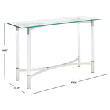 SAFAVIEH Couture Eleftheria Acrylic Console Table - 47.2" W x 15.7" L x 30" H - 47Wx16Dx30H