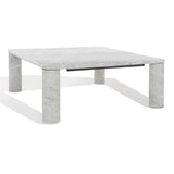 SAFAVIEH Couture Elenka Square Marble Coffee Table - 35 In. W x 35 In. D x 13 In. H - 35Wx35Dx13H