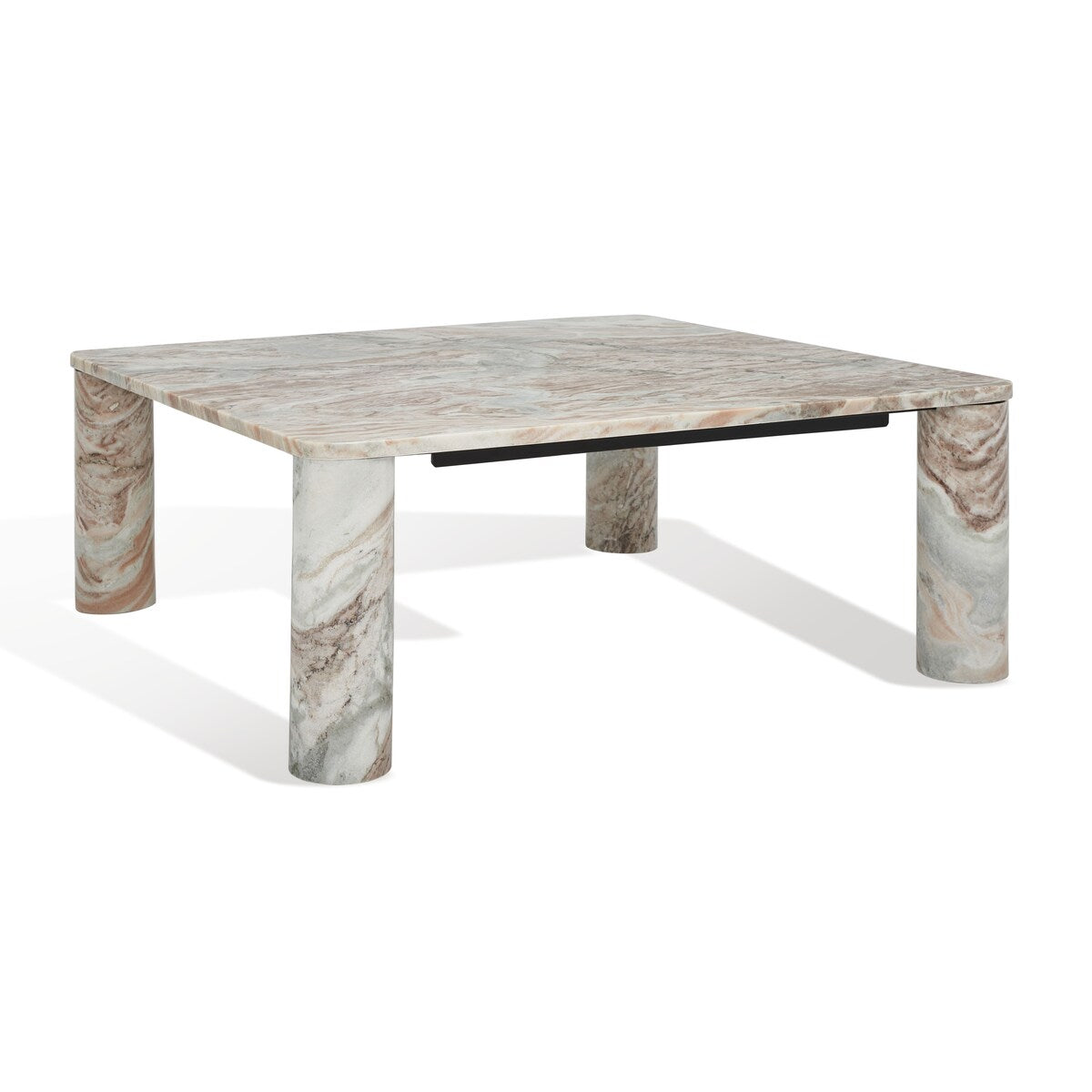 SAFAVIEH Couture Elenka Square Marble Coffee Table - 35 In. W x 35 In. D x 13 In. H - 35Wx35Dx13H