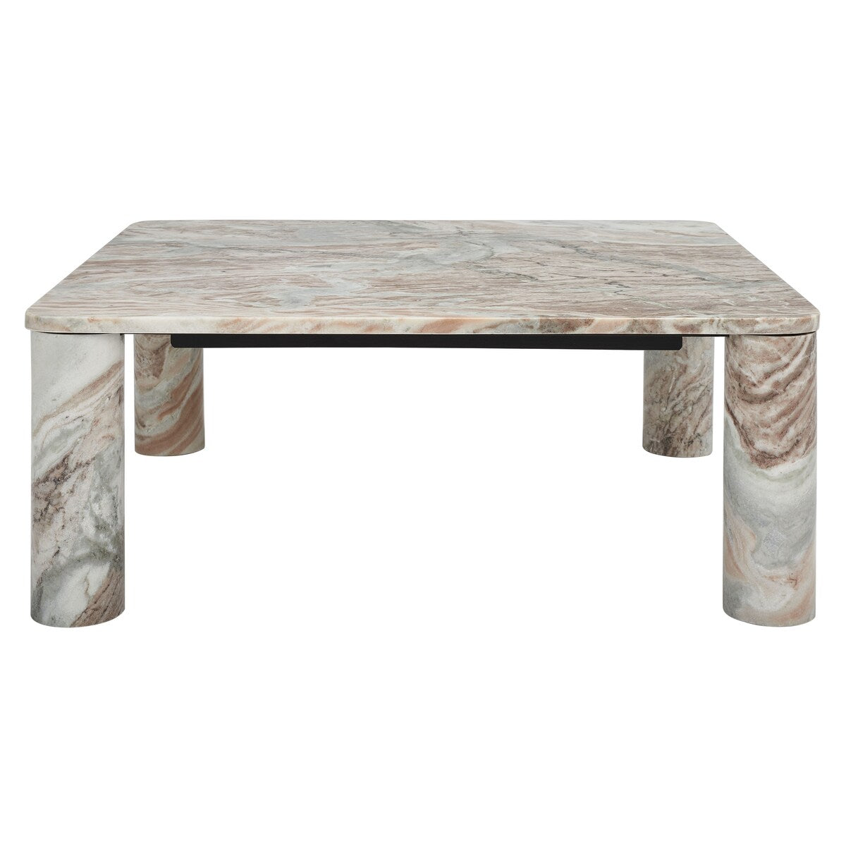 SAFAVIEH Couture Elenka Square Marble Coffee Table - 35 In. W x 35 In. D x 13 In. H - 35Wx35Dx13H