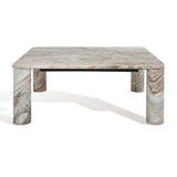 SAFAVIEH Couture Elenka Square Marble Coffee Table - 35 In. W x 35 In. D x 13 In. H - 35Wx35Dx13H