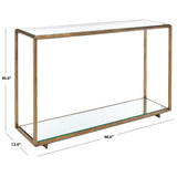 SAFAVIEH Couture Elisheva Mirrored Console Table - 48 In W x 12 In D x 30 In H - 48Wx12Dx30H