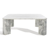 SAFAVIEH Couture Elseline Marble Top Square Coffee Table - 40 In. W x 40 In. D x 15 In. H - 40Wx40Dx15H