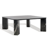 SAFAVIEH Couture Elseline Marble Top Square Coffee Table - 40 In. W x 40 In. D x 15 In. H - 40Wx40Dx15H