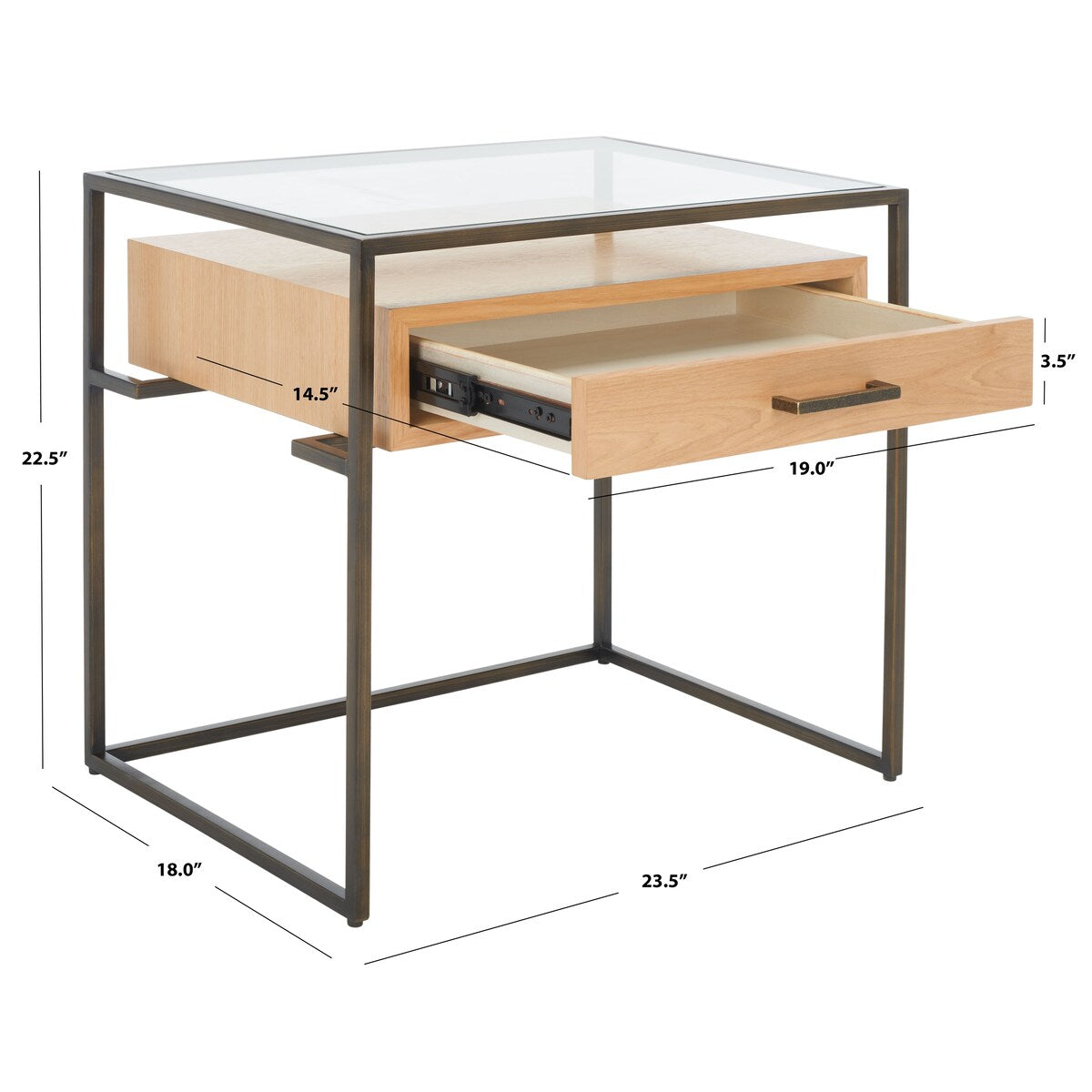 SAFAVIEH Couture Emanuela Caelan Accent Table - 24Wx18Dx23H