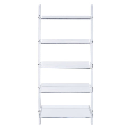 SAFAVIEH Couture Ercilia Acrylic Bookshelf - 33.75 In W x 18 In D x 76 In H - 34Wx18Dx76H