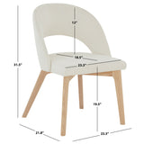 SAFAVIEH Couture Ermanda Dining Chair - 23 In. W x 22 In. D x 32 In. H - 23Wx22Dx32H