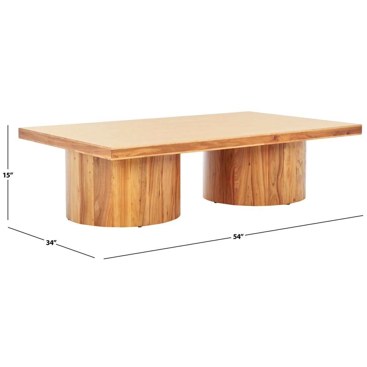 SAFAVIEH Couture Falynn Square Wood Coffee Table - 55Wx34Dx15H