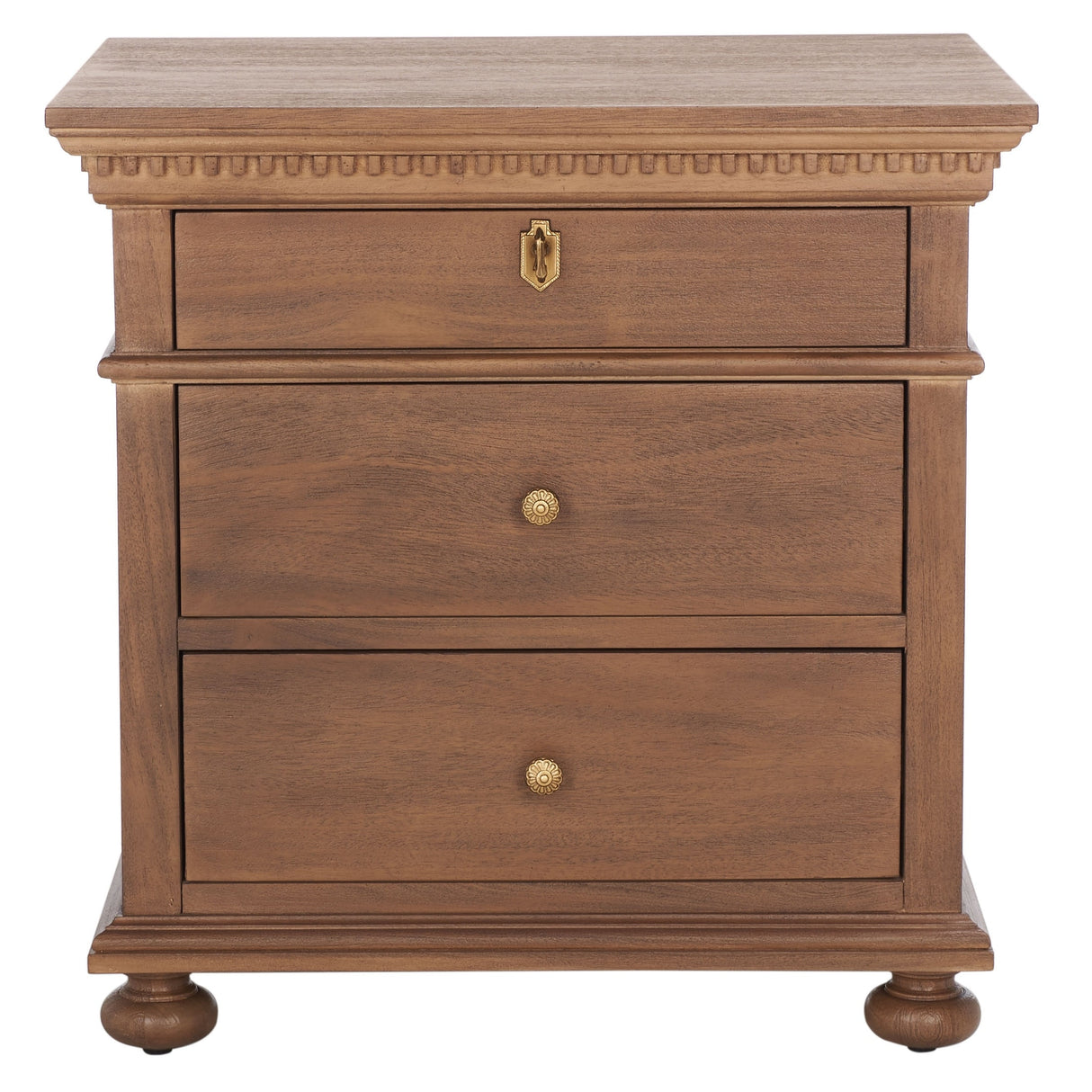 SAFAVIEH Couture Farzaneh 3-Drawer Wood Nightstand