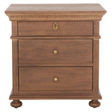 SAFAVIEH Couture Farzaneh 3-Drawer Wood Nightstand