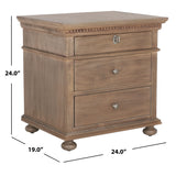 SAFAVIEH Couture Farzaneh 3-Drawer Wood Nightstand