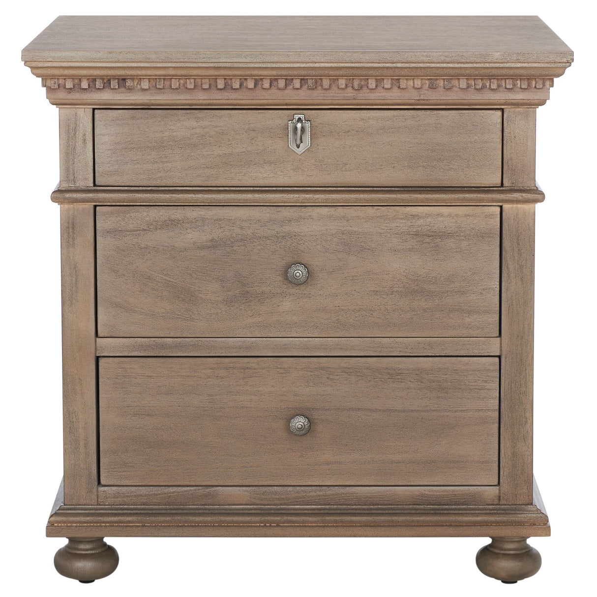 SAFAVIEH Couture Farzaneh 3-Drawer Wood Nightstand