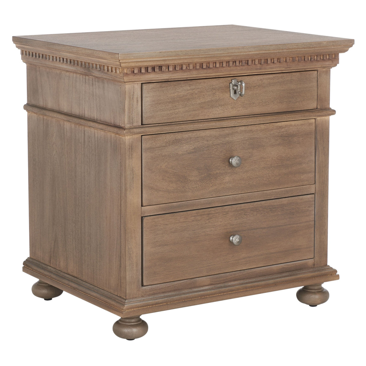 SAFAVIEH Couture Farzaneh 3-Drawer Wood Nightstand