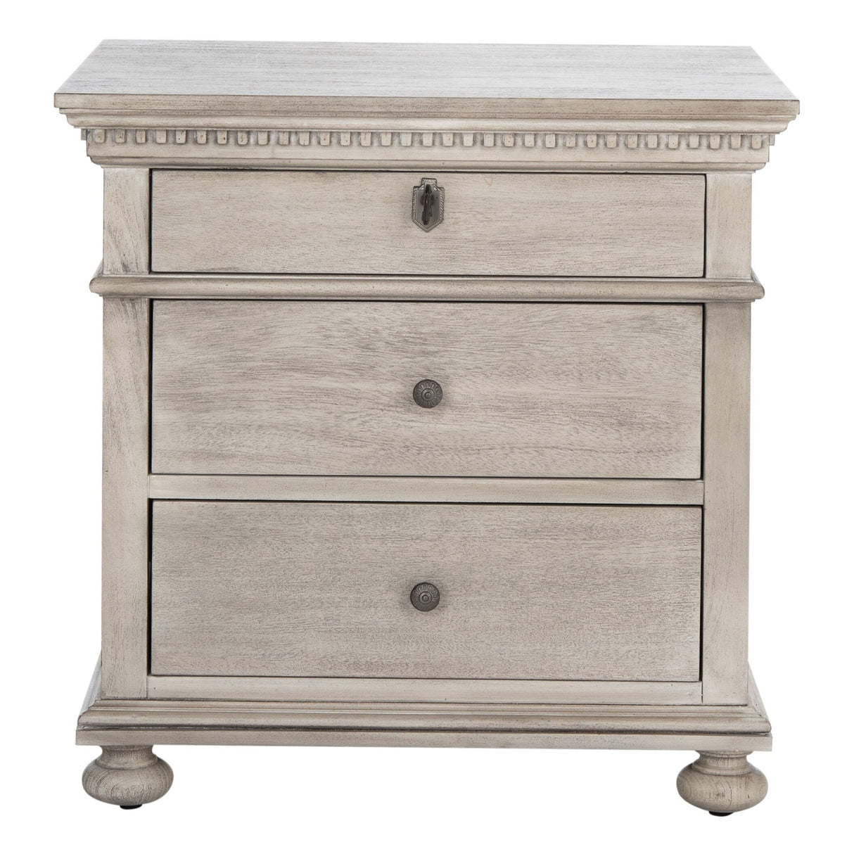 SAFAVIEH Couture Farzaneh 3-Drawer Wood Nightstand