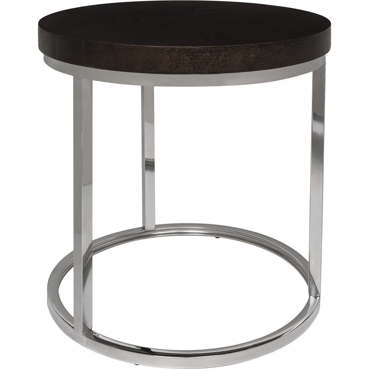 SAFAVIEH Couture Fonda Stainless Steel Round End Table - Silver - 20Wx20Dx22H