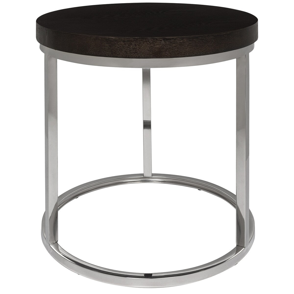 SAFAVIEH Couture Fonda Stainless Steel Round End Table - Silver - 20Wx20Dx22H