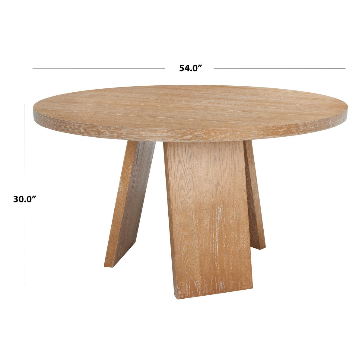 SAFAVIEH Couture Francelina 54" Wood Dining Table - 54 In W x 54 In D x 30 In H - 54Wx54Dx30H