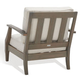 SAFAVIEH Couture Freida Wood Patio Arm Chair - 31.4" W x 35.6" L x 32.6" H - 31W x 36D x 33H