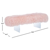 SAFAVIEH Couture Gaetane Sheepskin Ottoman