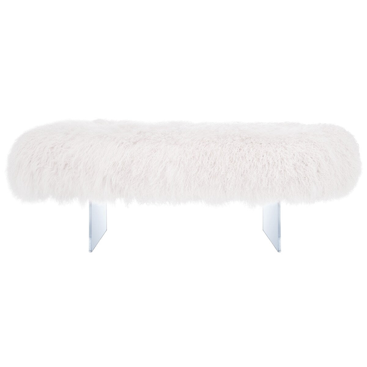 SAFAVIEH Couture Gaetane Sheepskin Ottoman