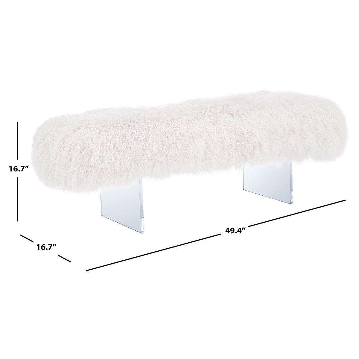 SAFAVIEH Couture Gaetane Sheepskin Ottoman