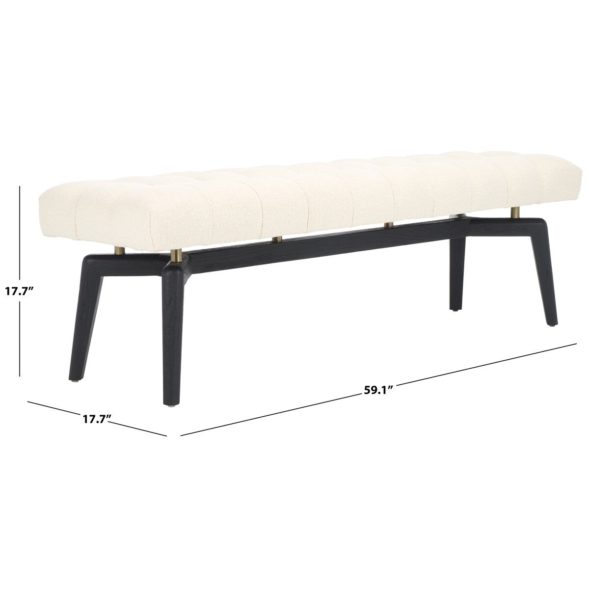 SAFAVIEH Couture Gallagher Tufted Boucle Bench - 59Wx18Dx18H