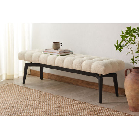 SAFAVIEH Couture Gallagher Tufted Boucle Bench - 59Wx18Dx18H