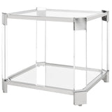 SAFAVIEH Couture Gerina Acrylic End Table - 24" W x 24" L x 22" H - 24Wx24Dx22H