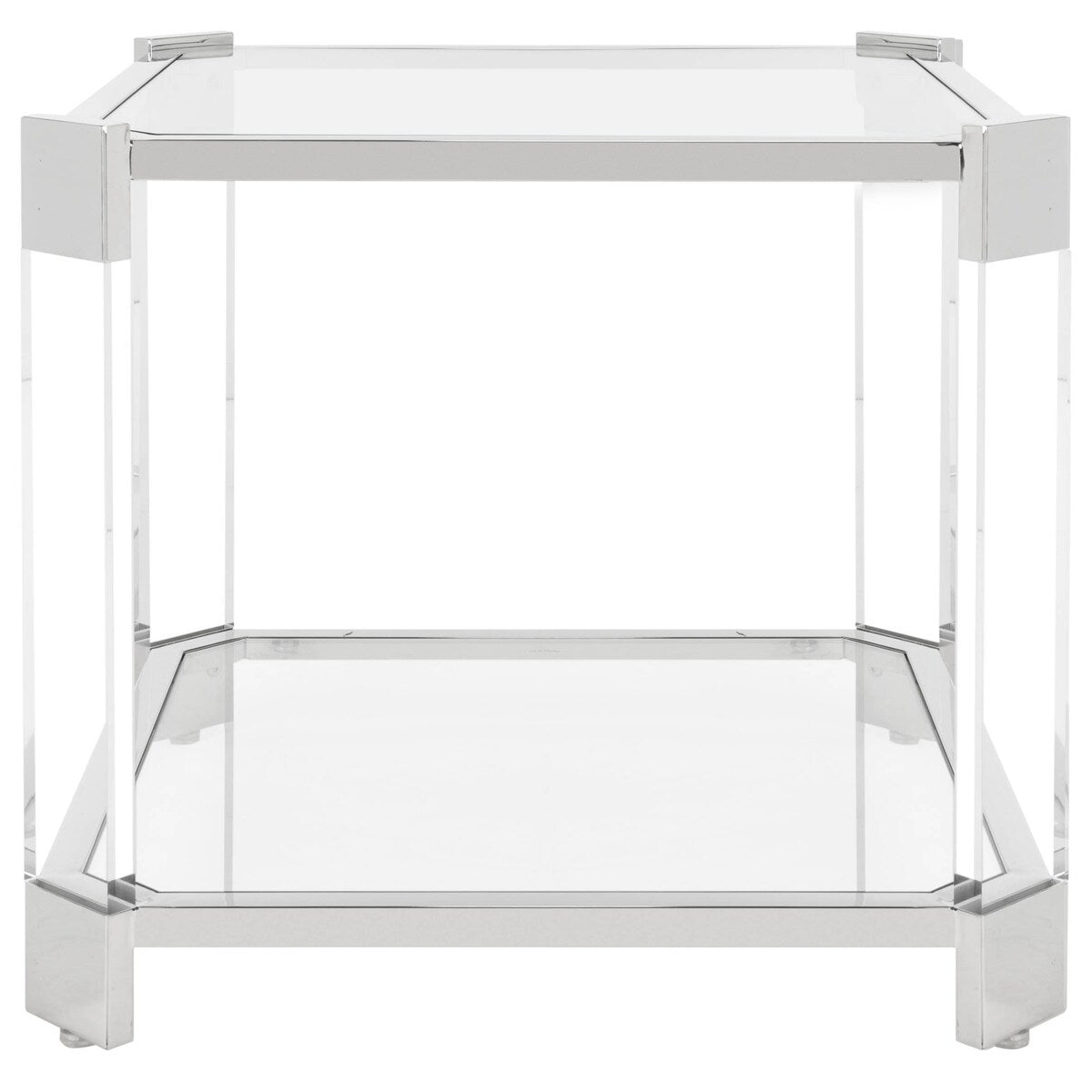 SAFAVIEH Couture Gerina Acrylic End Table - 24" W x 24" L x 22" H - 24Wx24Dx22H