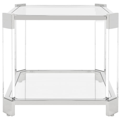 SAFAVIEH Couture Gerina Acrylic End Table - 24" W x 24" L x 22" H - 24Wx24Dx22H