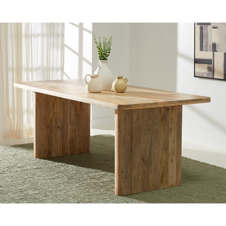 SAFAVIEH Couture Gerolda Natural Wood 80" Dining Table - 80" W x 36" D x 30" H - 80Wx36Dx30H