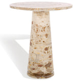 SAFAVIEH Couture Ghicu Tall Round Marble Accent Table - 22 In W x 21 In D x 24 In H - 21Wx21Dx24H