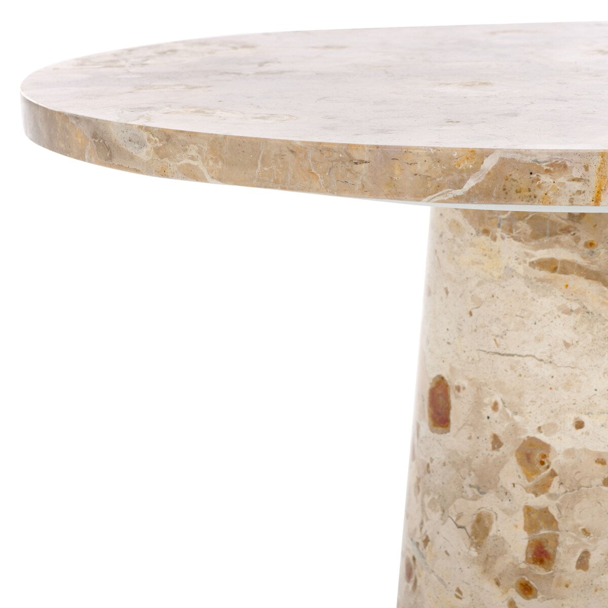 SAFAVIEH Couture Ghicu Tall Round Marble Accent Table - 22 In W x 21 In D x 24 In H - 21Wx21Dx24H