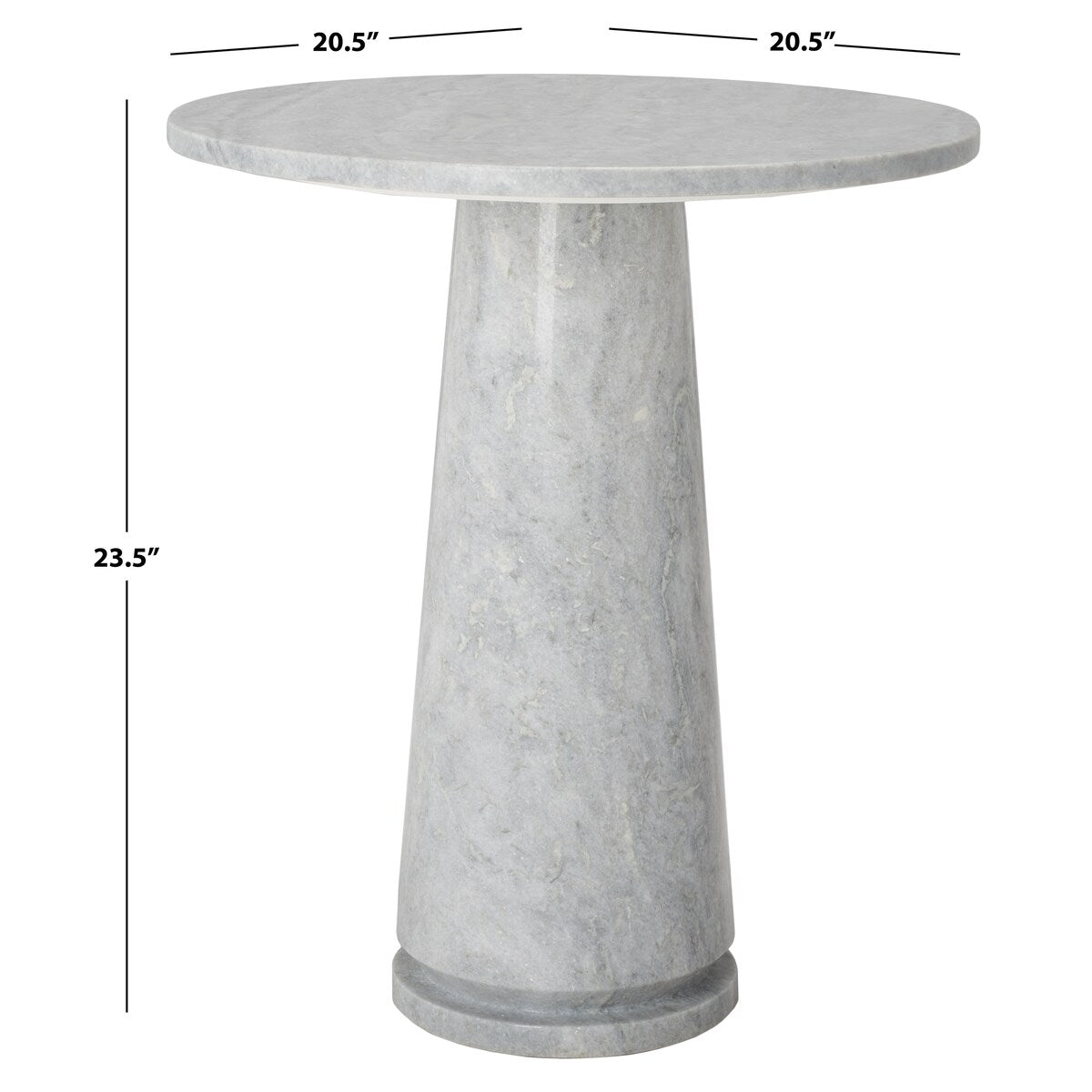 SAFAVIEH Couture Ghicu Tall Round Marble Accent Table - 22 In W x 21 In D x 24 In H - 21Wx21Dx24H