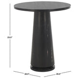 SAFAVIEH Couture Ghicu Tall Round Marble Accent Table - 22 In W x 21 In D x 24 In H - 21Wx21Dx24H