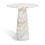 SAFAVIEH Couture Ghicu Tall Round Marble Accent Table - 22 In W x 21 In D x 24 In H - 21Wx21Dx24H