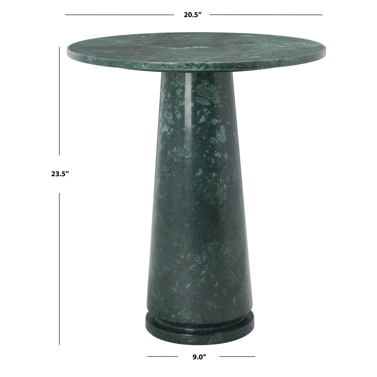 SAFAVIEH Couture Ghicu Tall Round Marble Accent Table - 22 In W x 21 In D x 24 In H - 21Wx21Dx24H