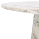 SAFAVIEH Couture Ghicu Tall Round Marble Accent Table - 22 In W x 21 In D x 24 In H - 21Wx21Dx24H