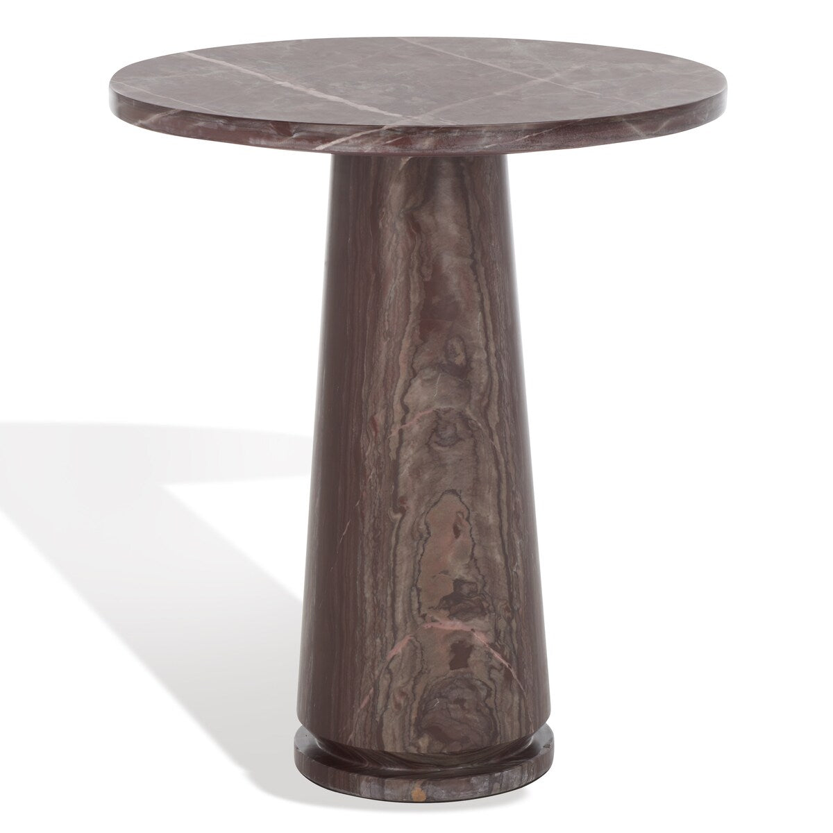 SAFAVIEH Couture Ghicu Tall Round Marble Accent Table - 22 In W x 21 In D x 24 In H - 21Wx21Dx24H