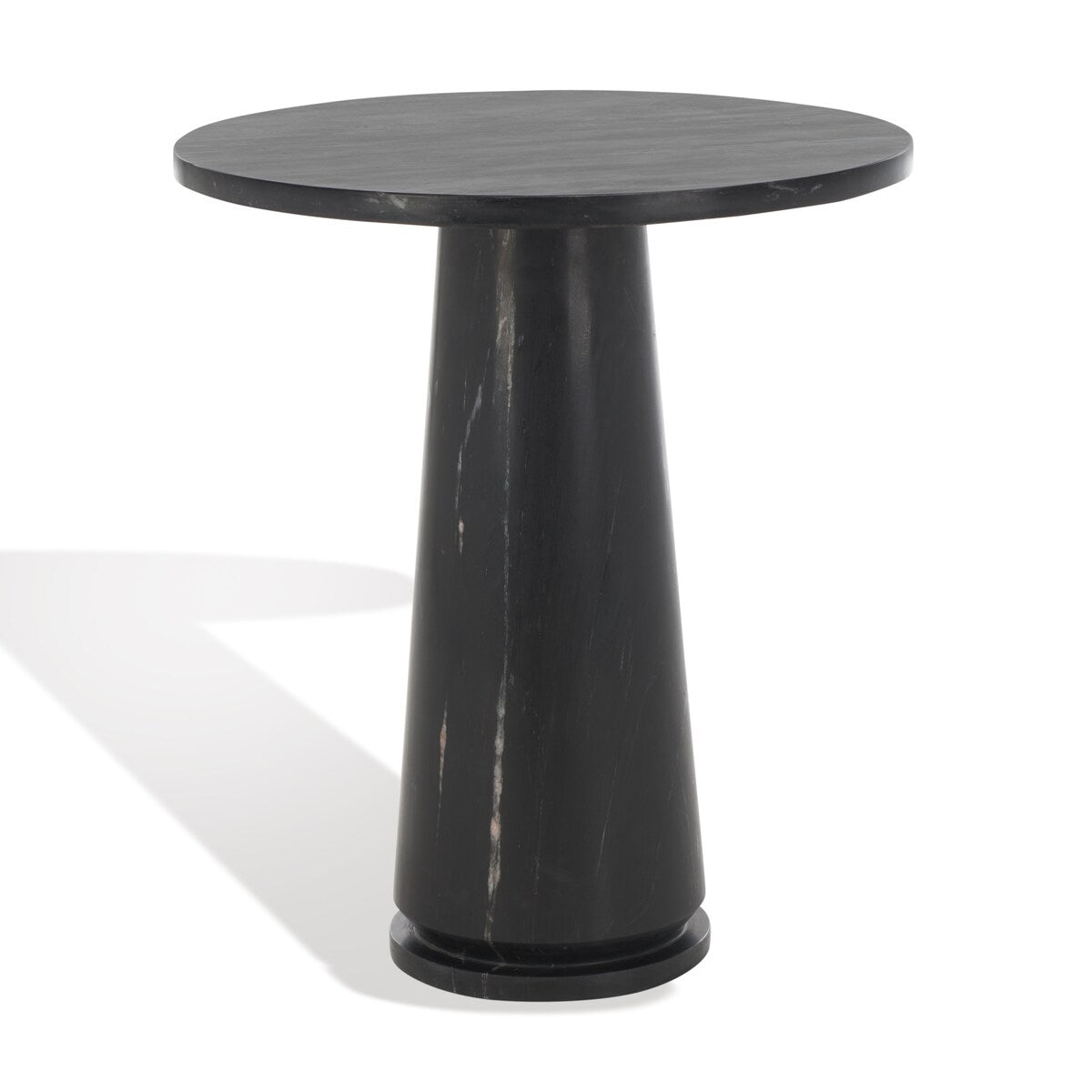 SAFAVIEH Couture Ghicu Tall Round Marble Accent Table - 22 In W x 21 In D x 24 In H - 21Wx21Dx24H