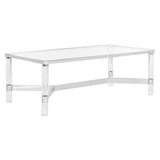 SAFAVIEH Couture Giang Acrylic Silver Coffee Table - 47Wx24Dx17H