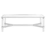 SAFAVIEH Couture Giang Acrylic Silver Coffee Table - 47Wx24Dx17H