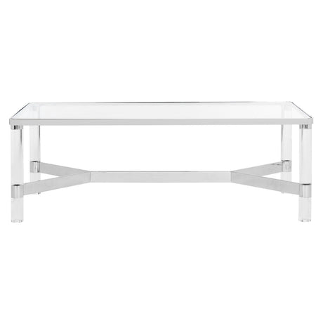 SAFAVIEH Couture Giang Acrylic Silver Coffee Table - 47Wx24Dx17H