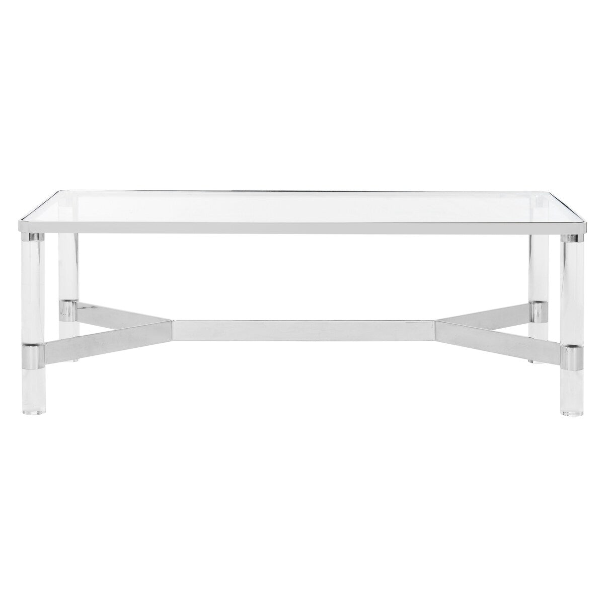 SAFAVIEH Couture Giang Acrylic Silver Coffee Table - 47Wx24Dx17H