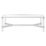 SAFAVIEH Couture Giang Acrylic Silver Coffee Table - 47Wx24Dx17H