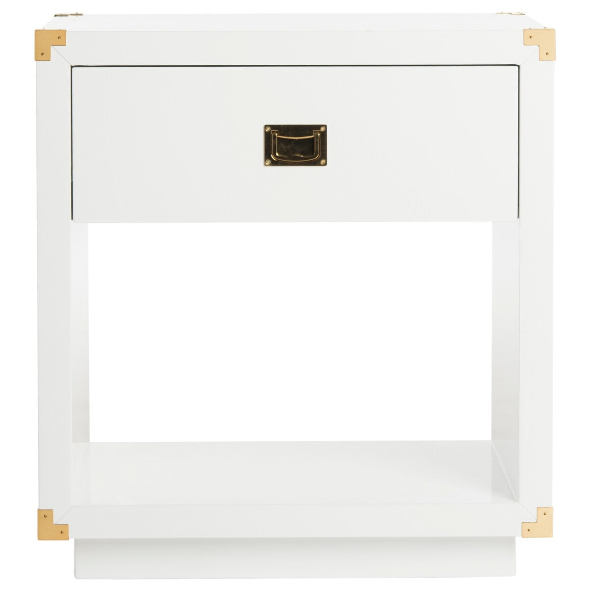 SAFAVIEH Couture Gilberte Lacquer Side Table - 24 In W x 18 In D x 26 In H - 24Wx18Dx26H