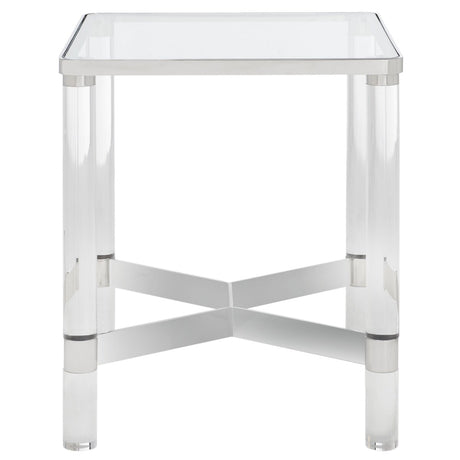 SAFAVIEH Couture Guler Acrylic Accent Table - 20 In W x 20 In D x 24 In H - 20Wx20Dx24H