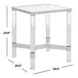 SAFAVIEH Couture Guler Acrylic Accent Table - 20 In W x 20 In D x 24 In H - 20Wx20Dx24H